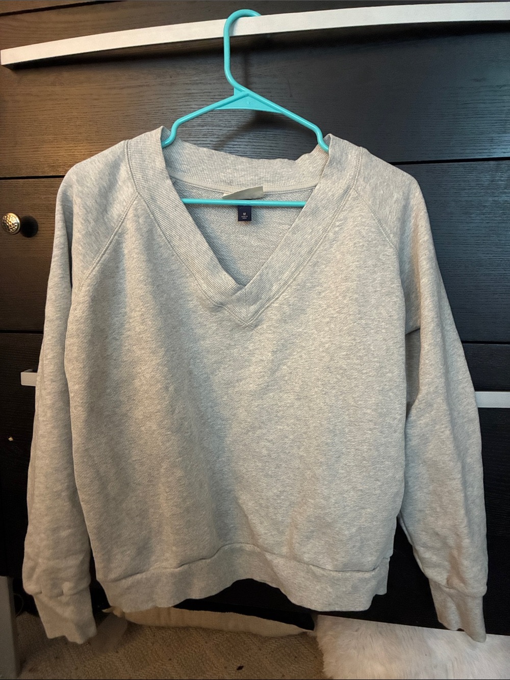 Classic V-Neck Woman’s Sweater - Light Gray